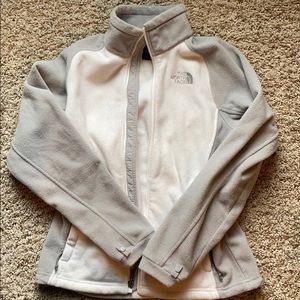 White & Gray Northface Jacket